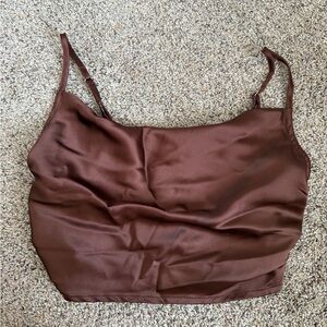 Forever 21 Chocolate Satin Top